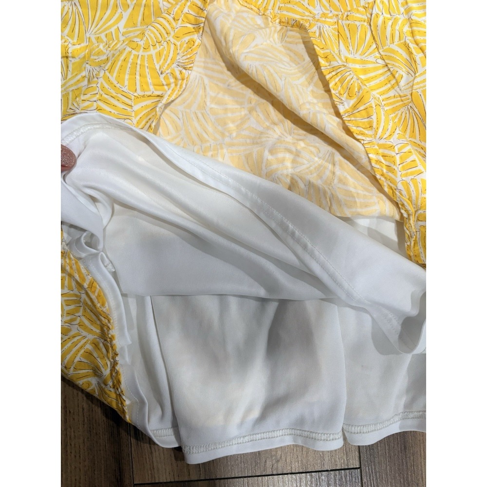 Blu Pepper Sundress Yellow Women's Large Lined Fit Flare - Picture 3 of 6